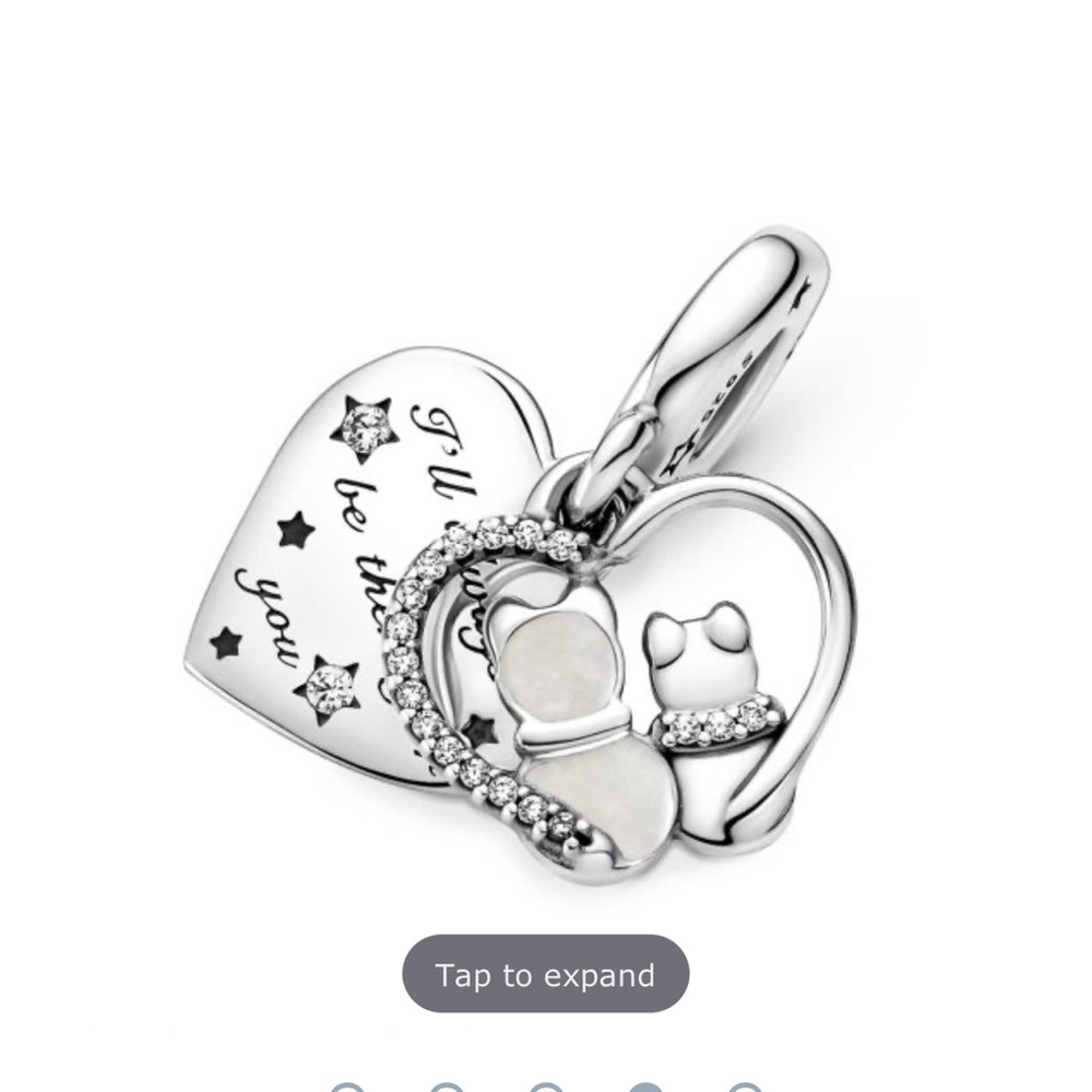 Pandora cats & heart charm